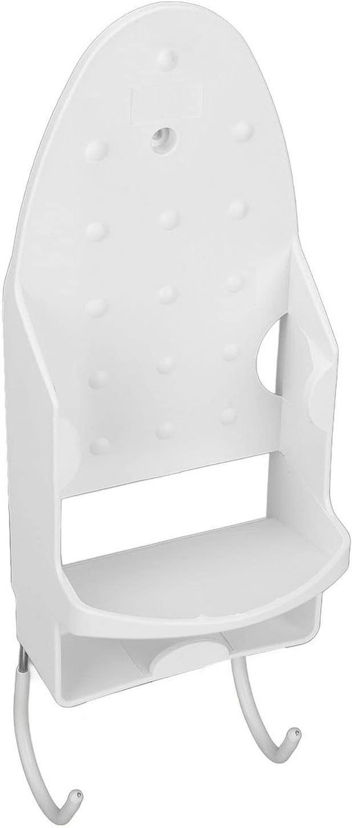 Strijkijzerhouder - Ijzeren Plankrek - Strijken Organiseren - Hittebestendig PBT Materiaal - 34 x 15 x 12 cm - Wit
