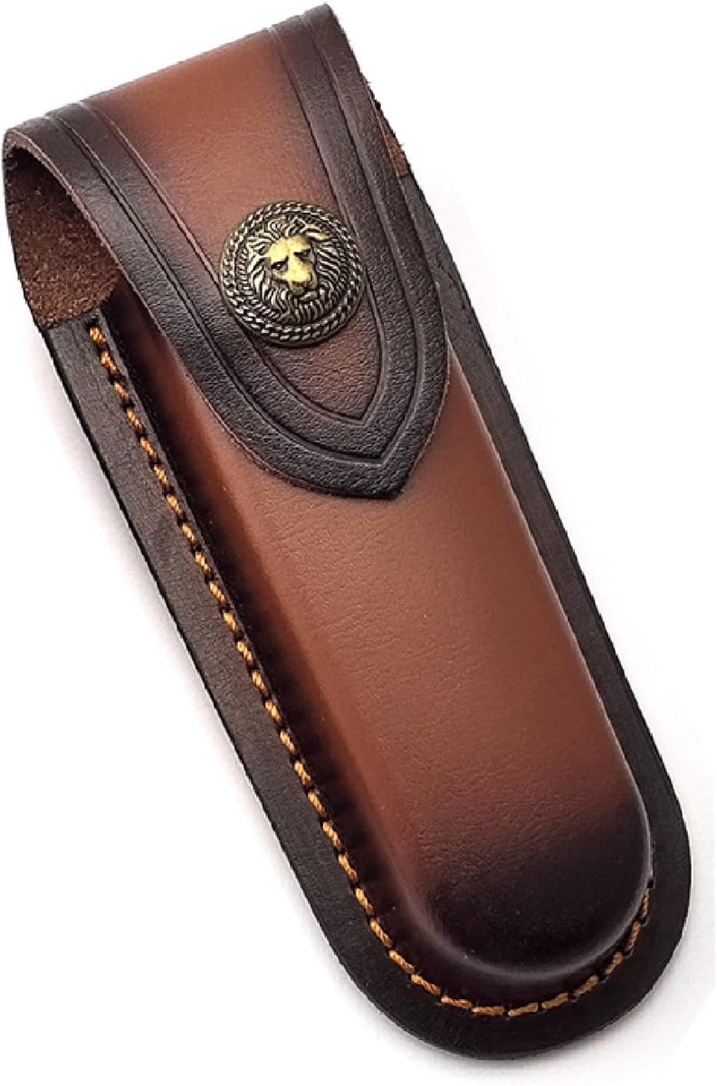 1 stuks messenschede, leren schede voor klapmes, bruin retro messenetui, holstertas voor jacht, camping