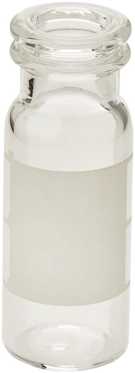 7-0749 drankflessen met tekstveld/vulmarkering, ND11, 1,5 ml, helder glas (100 stuks)