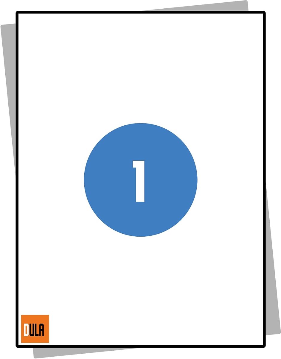 Etiketten A4 - 1 sticker per vel - 210 x 297 mm - geschikt voor alle printers - ideaal voor labels - SnelShoppen