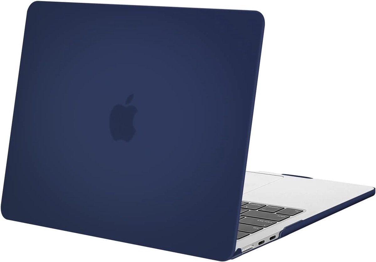 Compatibel met MacBook Air 13,6 inch hoesje M4 M3 M2 A3240 A3113 A2681, beschermende harde schaal hoes voor MacBook Air hoesje M4 M3 M2 13 inch Touch ID 2025 2024 2023 2022 uitgave, marineblauw
