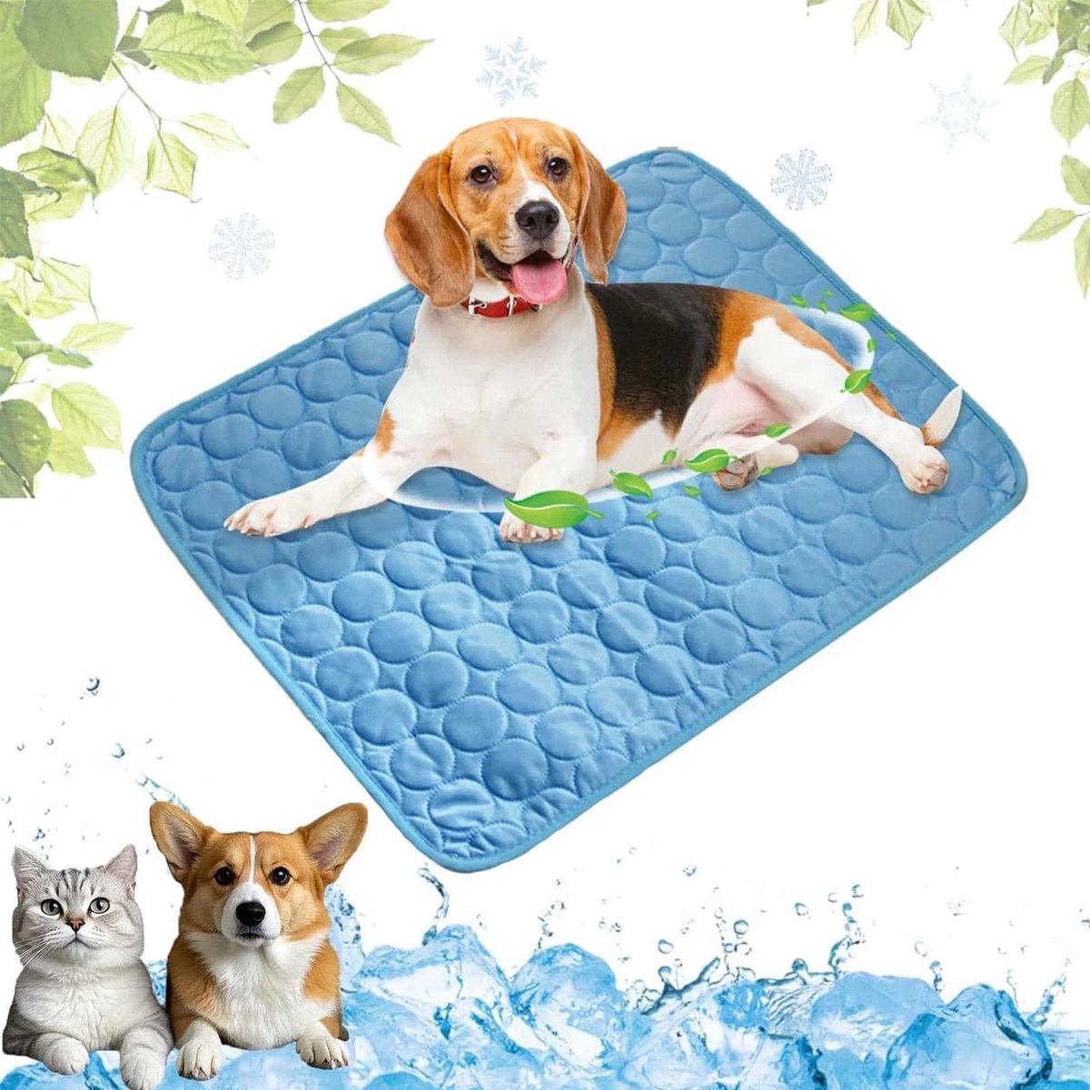 Koelmat voor honden en katten - zacht en dik schuim - duurzaam Oxford-weefsel - SnelShoppen