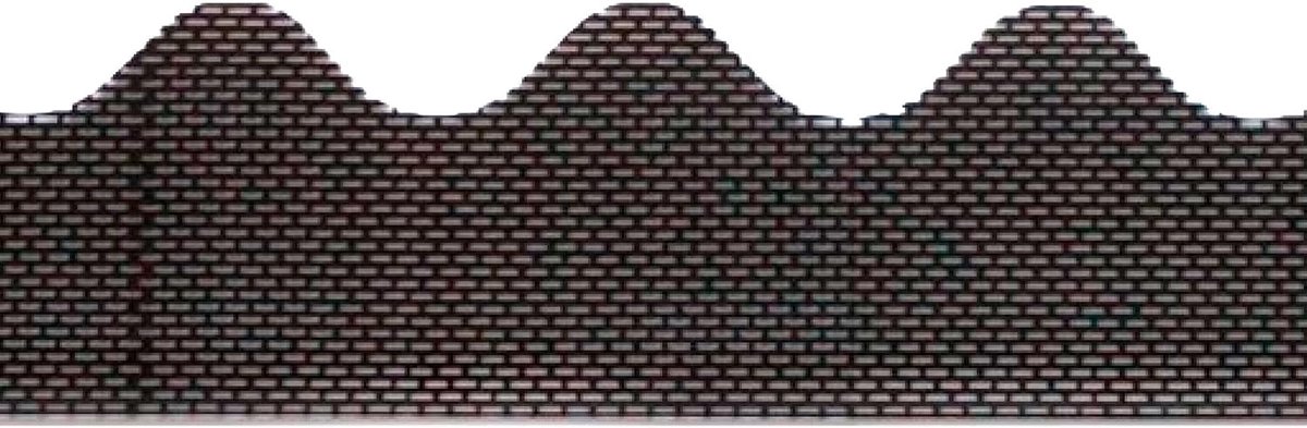 Dakrandventilatieprofiel gegolfd, 87,3 cm, PVC 50 stuks zwart, geschikt voor golfplaatprofiel 5, optimale gevel- & dakventilatie, vogelwerend