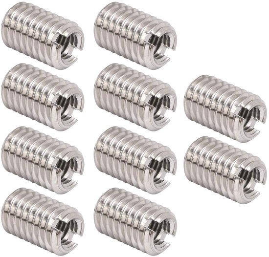 Naar M5 Draadadapter, M5-inzetstuk Roestvrij, Schroefdraadinzetstukken, 10-delige Draadreparatiemoer Roestvrij Stalen Bevestigingsaccessoire M5 X 0,8 Mm M8 X 1,25 Mm 12 Mm — afbeelding 5