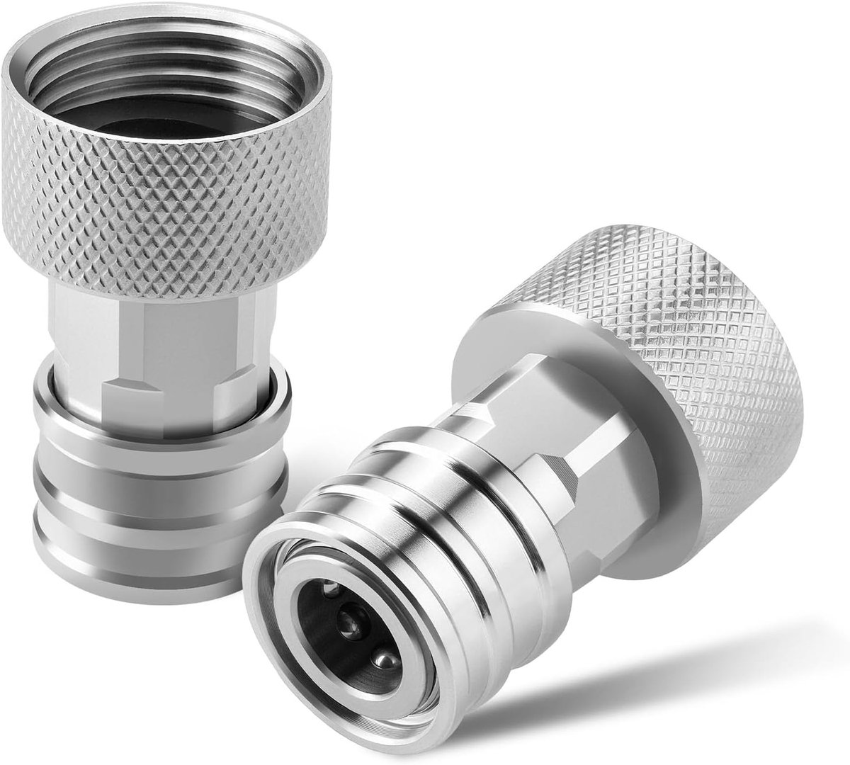 Naar hogedrukreiniger adapter, 3/4" GHT tot 1/4" Quick Connect hogedrukreiniger fittingen slangconnector converter voor mondstuk Power Spray Gun Attachment Outdoor Cleaning Car Wash (2 stuks