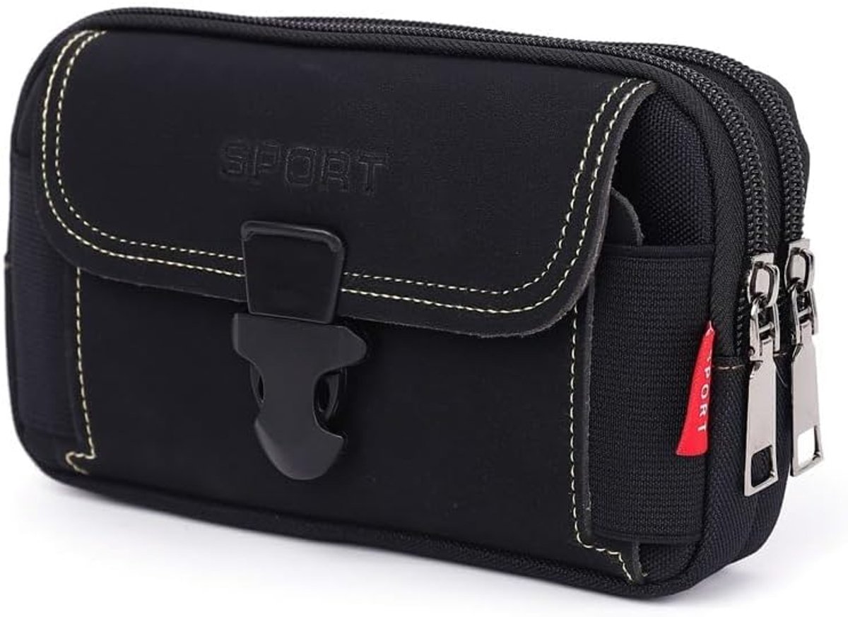 Tactical heuptas groot - multifunctioneel canvas - water- en scheurbestendig - ideaal voor hiking - SnelShoppen