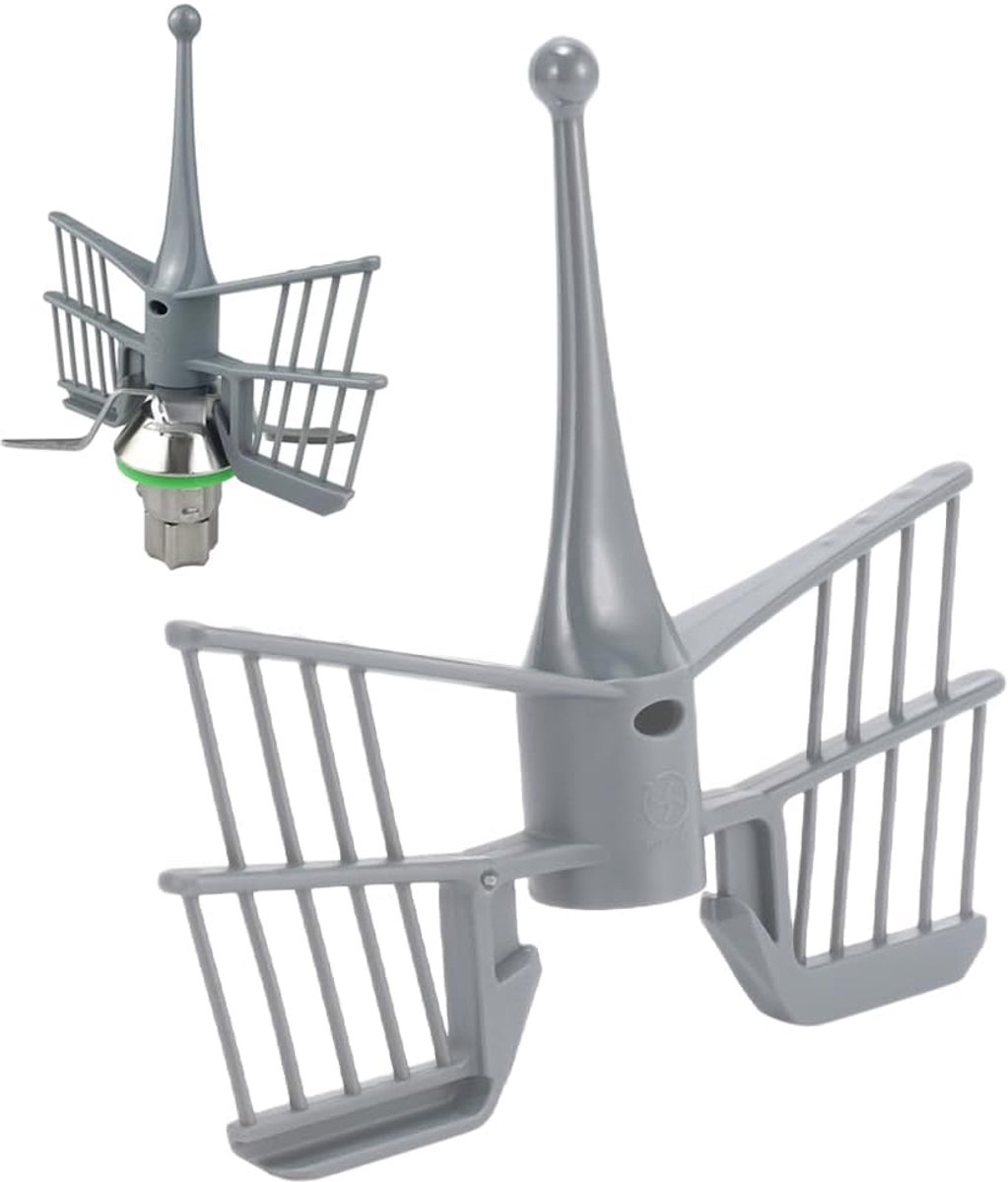Mixaccessoire voor keukenmachines - vlinderroerder - grijs - ideaal voor Thermomix TM5, TM6, TM31 - SnelShoppen