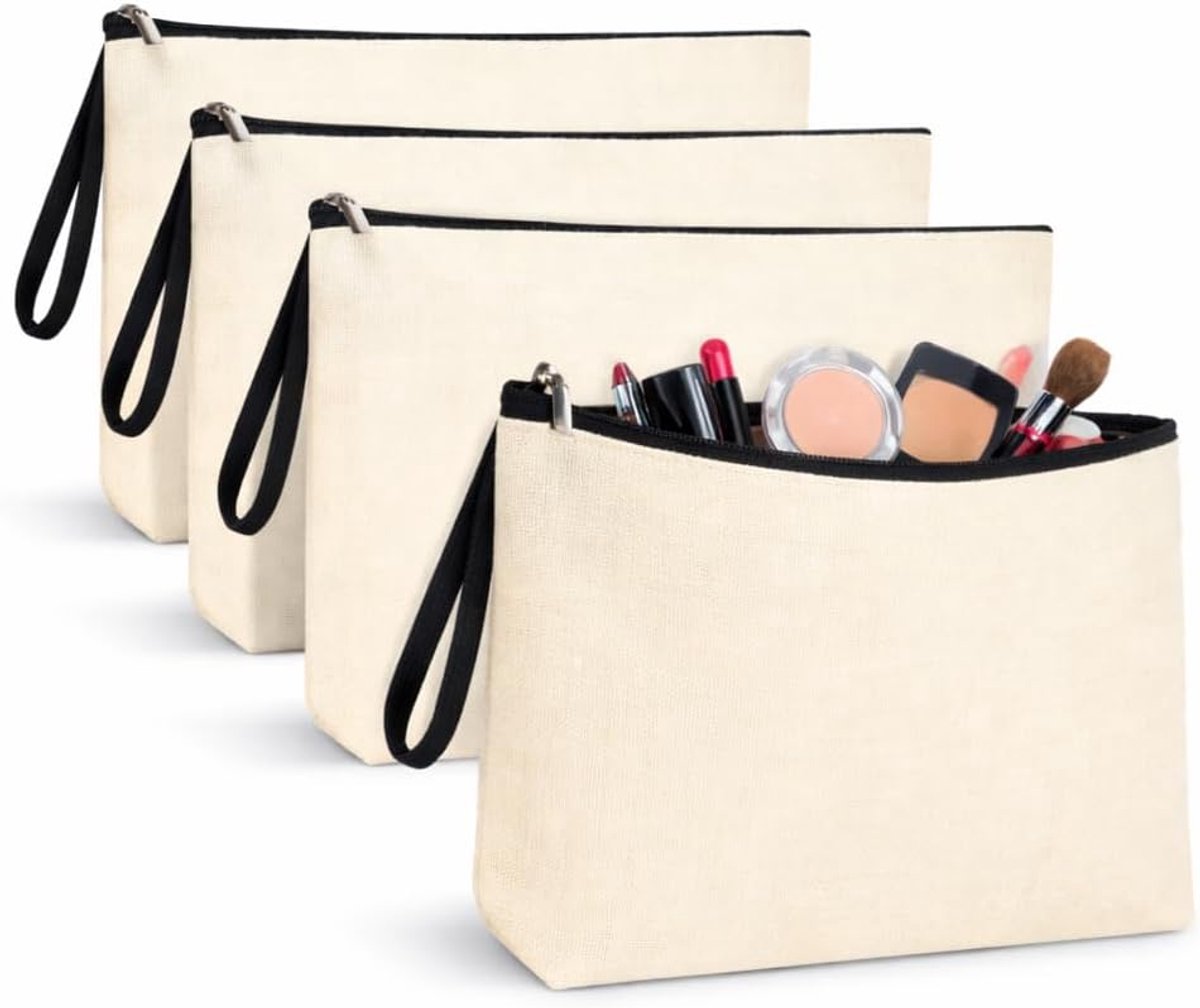 Make-uptas set van 2 - Teckels motief - Duurzaam polyester - Ideaal voor reizen - SnelShoppen