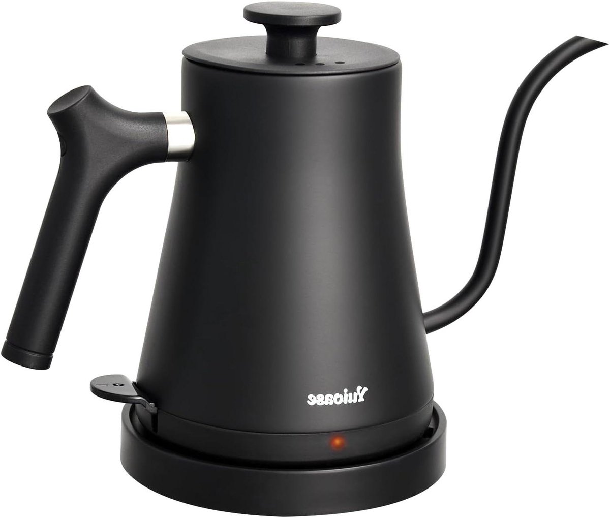 Elektrisch Waterkokertje - Theeketel Gooseneck - Koffie en Thee Zetten - Precisie Gieten - 1.0L - Zwart