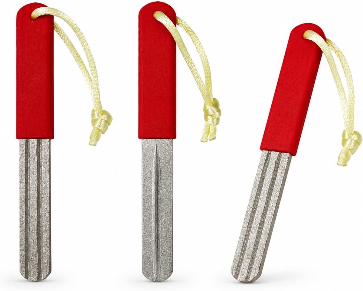 Dart slijpsteen set - 3 delig - dubbelzijdig - handige en compacte slijper voor darts en vislijnen - ShopVlot