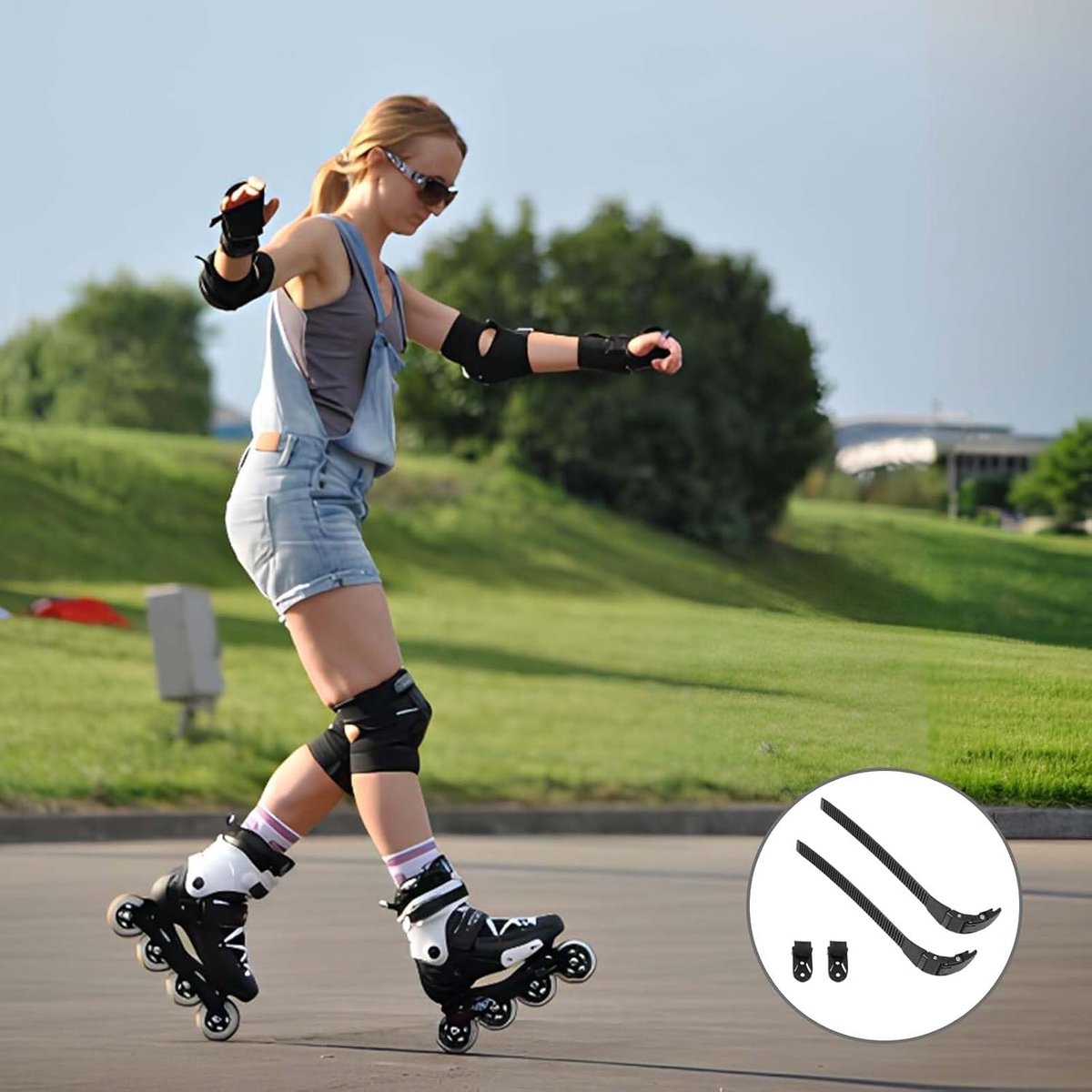 Inline skate gesp vervangingsgesp - universeel - met clip - voor meer stabiliteit - ShopVlot