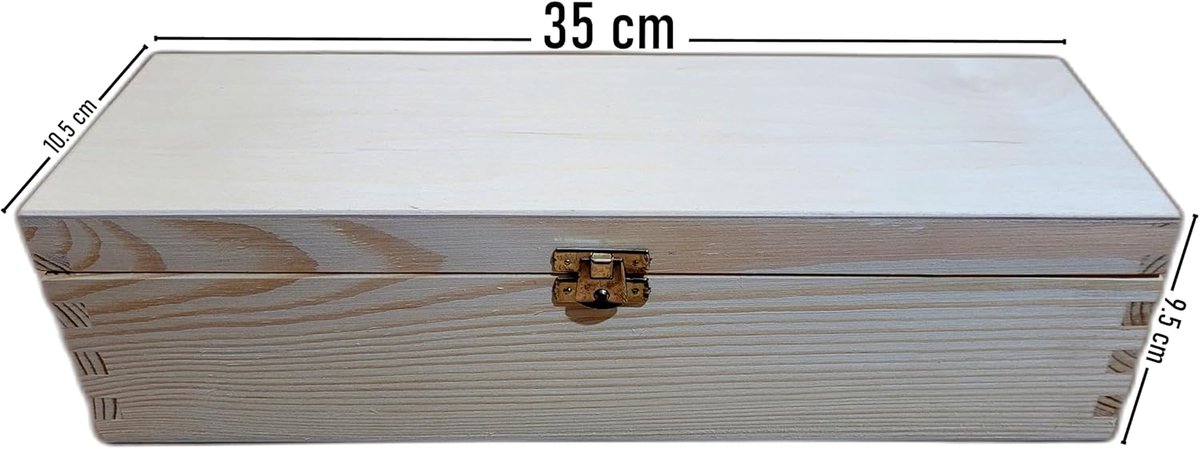 Houten wijnbox - onbewerkte houten kist - perfect voor opslag - handgemaakt - ShopVlot