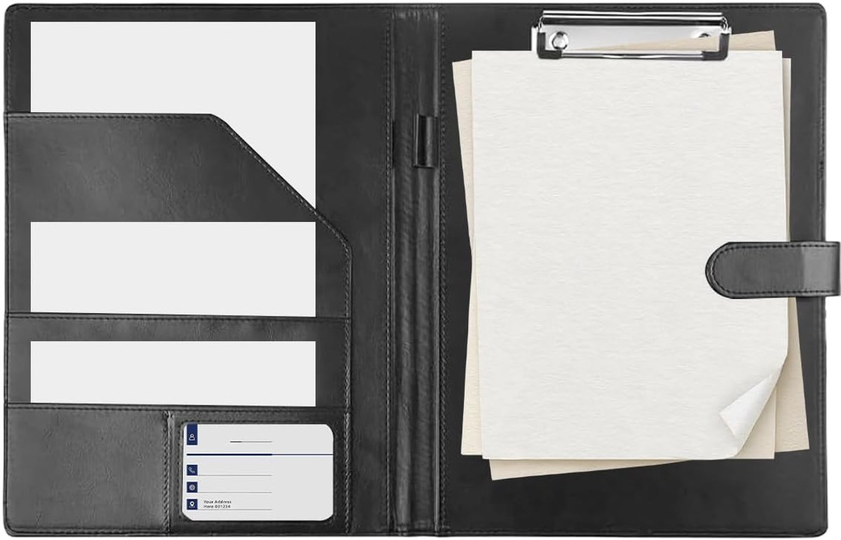 Schrijffolder A4 - PU Leer - Met Flipdeksel en Penhouder - Ideaal voor Kantoor en Conferenties - ShopVlot