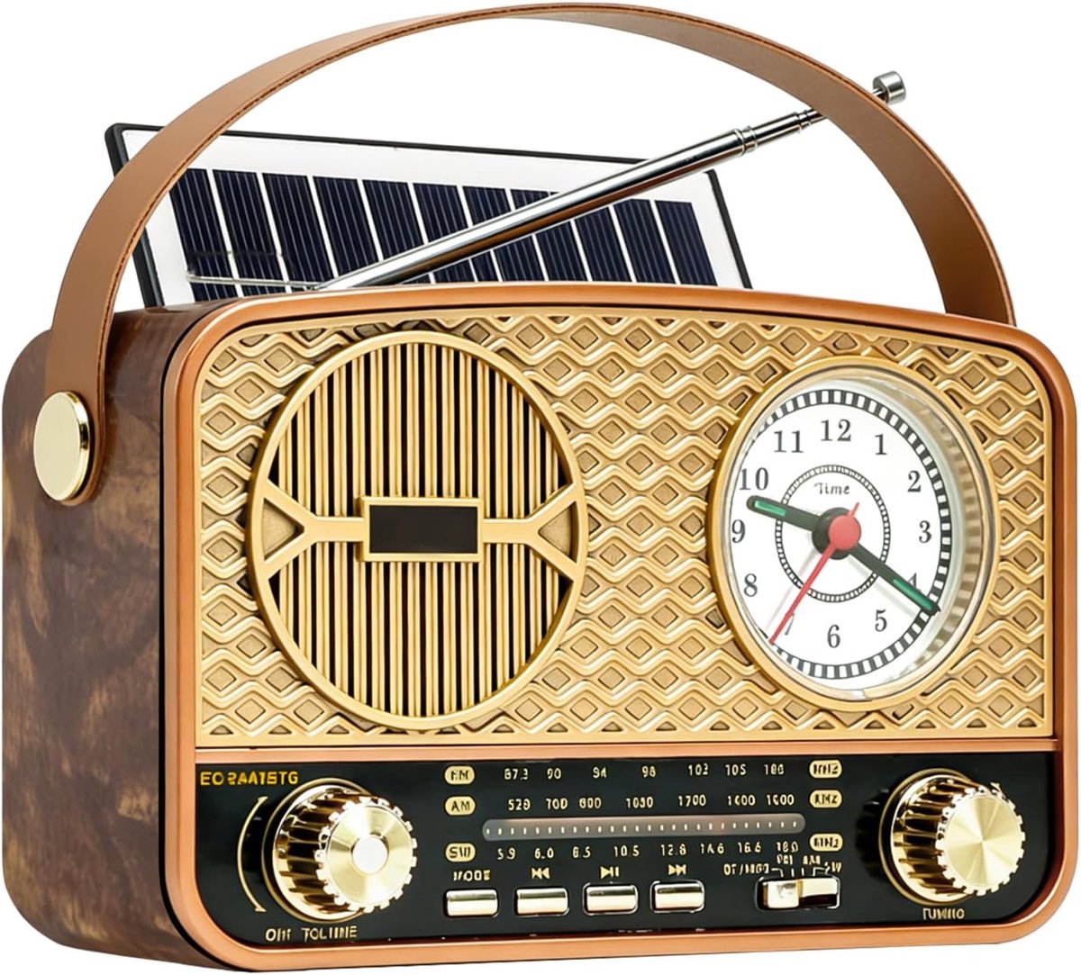 Draagbare radio met bluetooth - retro ontwerp - AM/FM/SW - perfect voor camping en noodgevallen - SnelShoppen