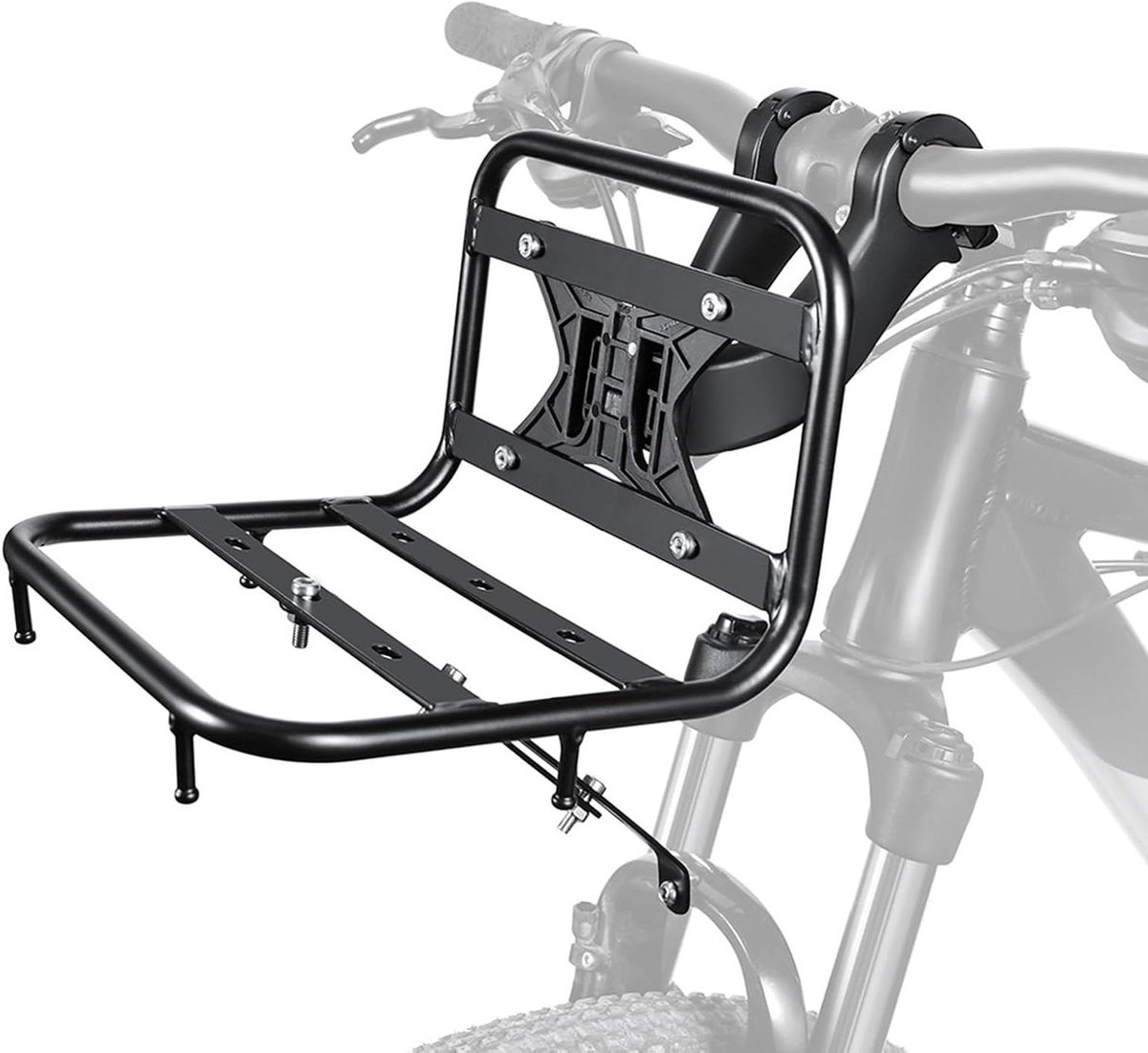Fiets voorrek - Bagagedrager fiets - Fietsaccessoire - Driehoekige stabilisatie - 21 x 22.8 x 17 cm - Zwart