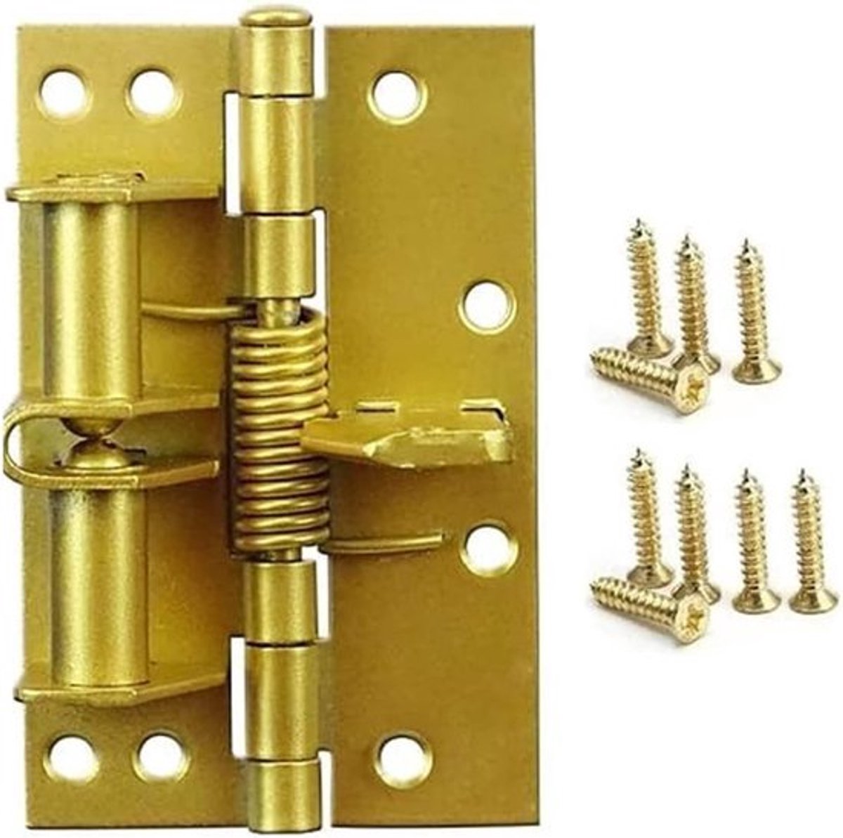 Automatische Deurdranger - Zelfsluitend Scharnier - Deur Dempen - 90 Graden Positionering - 100x65mm - Goud