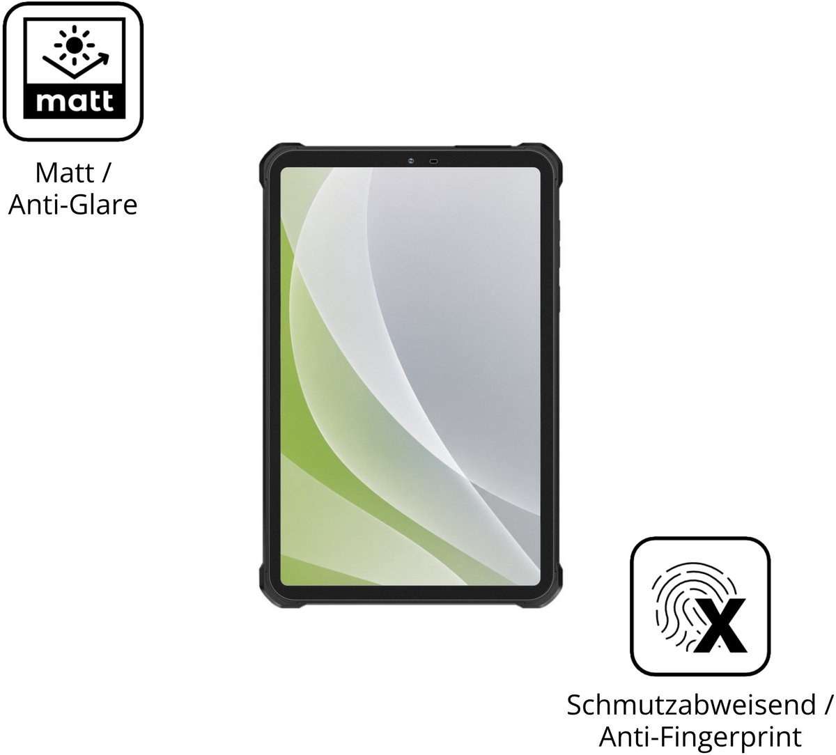dipos – 2x Matte Beschermfolie geschikt voor Oukitel RT11 5G | Krasbestendige & antireflecterende Screenprotector Ultra-Thin