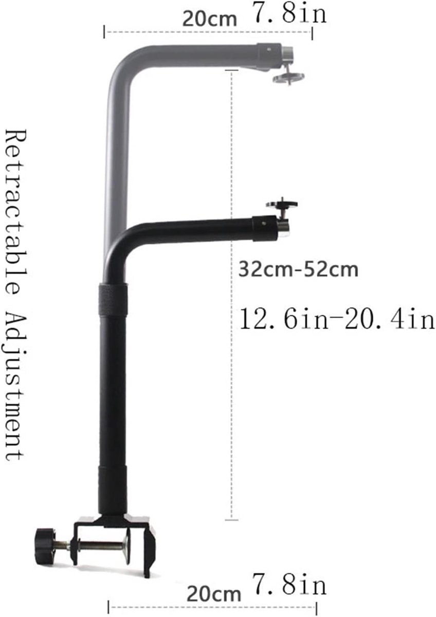 Projector Beamer Beugel - Projector Mount - Thuisbioscoop Inrichten - Verstelbare Hoogte - 7.8 x 20.4 inch - Zwart