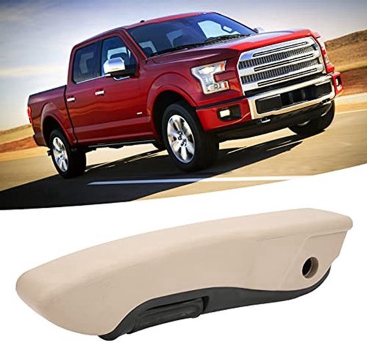 Verstelbare Zitarm, Autoschoudersteun Rechts, Shockproof, Beige