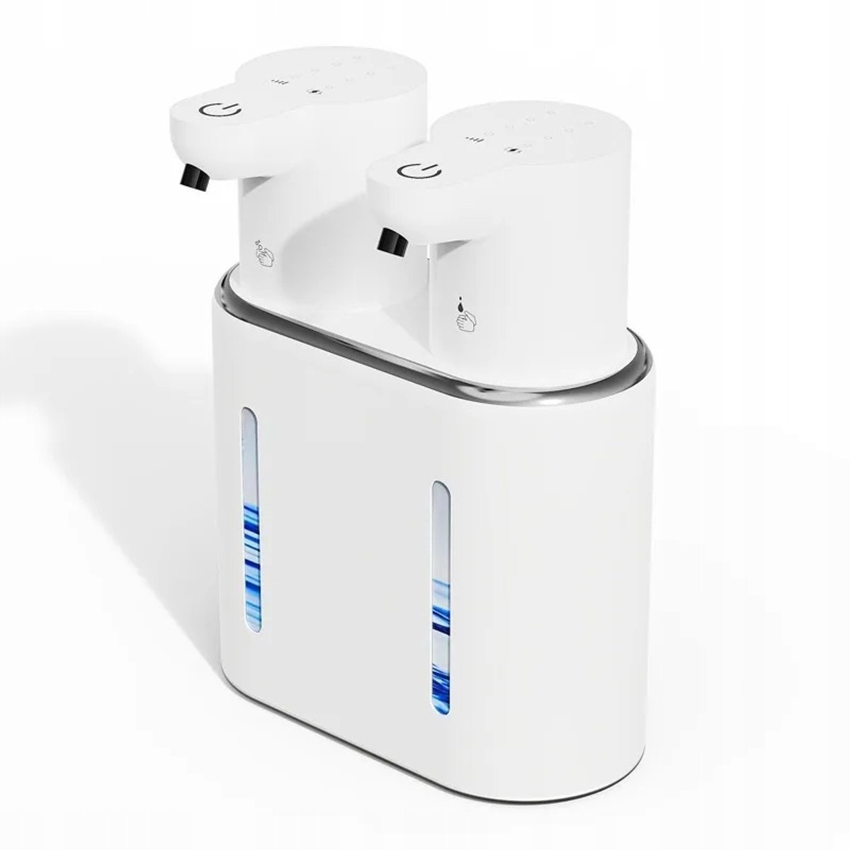 Merkloos Dubbele Automatische Zeepdispenser - Wit, USB Oplaadbaar