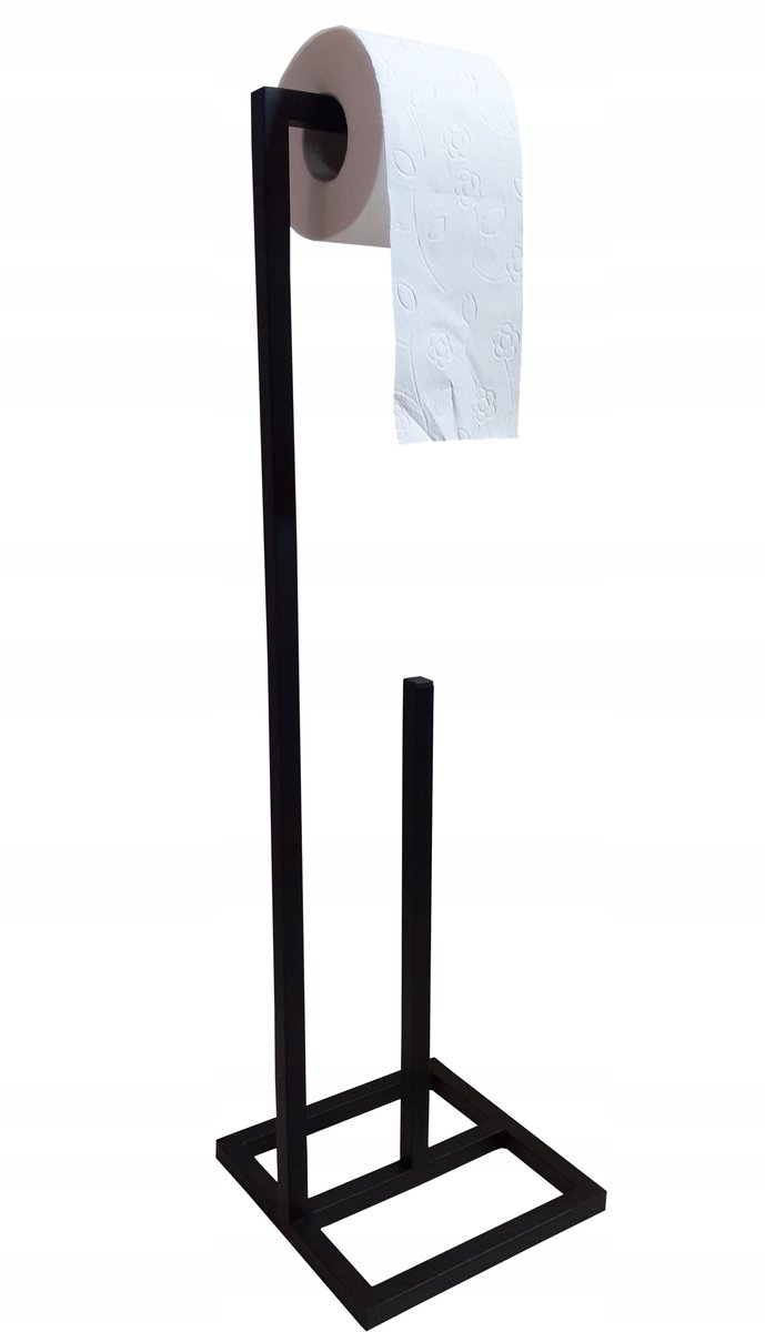 Merkloos Vrijstaande Toiletrolhouder Loft Zwart 70cm