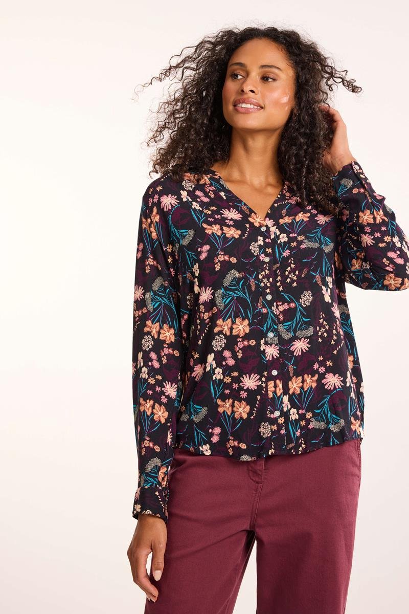DIDI Dames Blouse Selma Black Tangle print maat 34