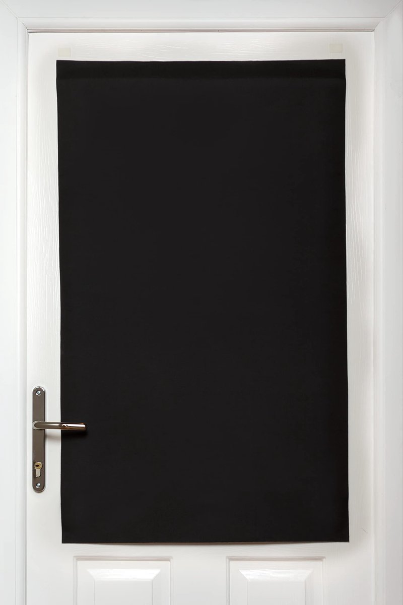 Rolgordijn voor glazen deuren 60 x 110 cm - zwart - zelfklevend - eenvoudig te snijden - ShopVlot