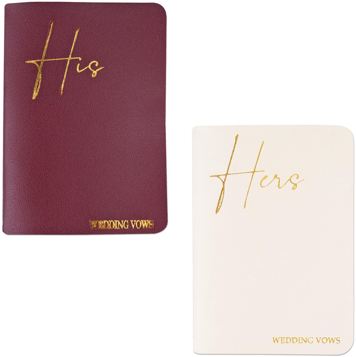 Trouwgeloftenboeken voor hem en haar - 15 x 10 cm - 2 stuks in rood en wit - Perfect voor persoonlijke trouwgeloften - ShopVlot
