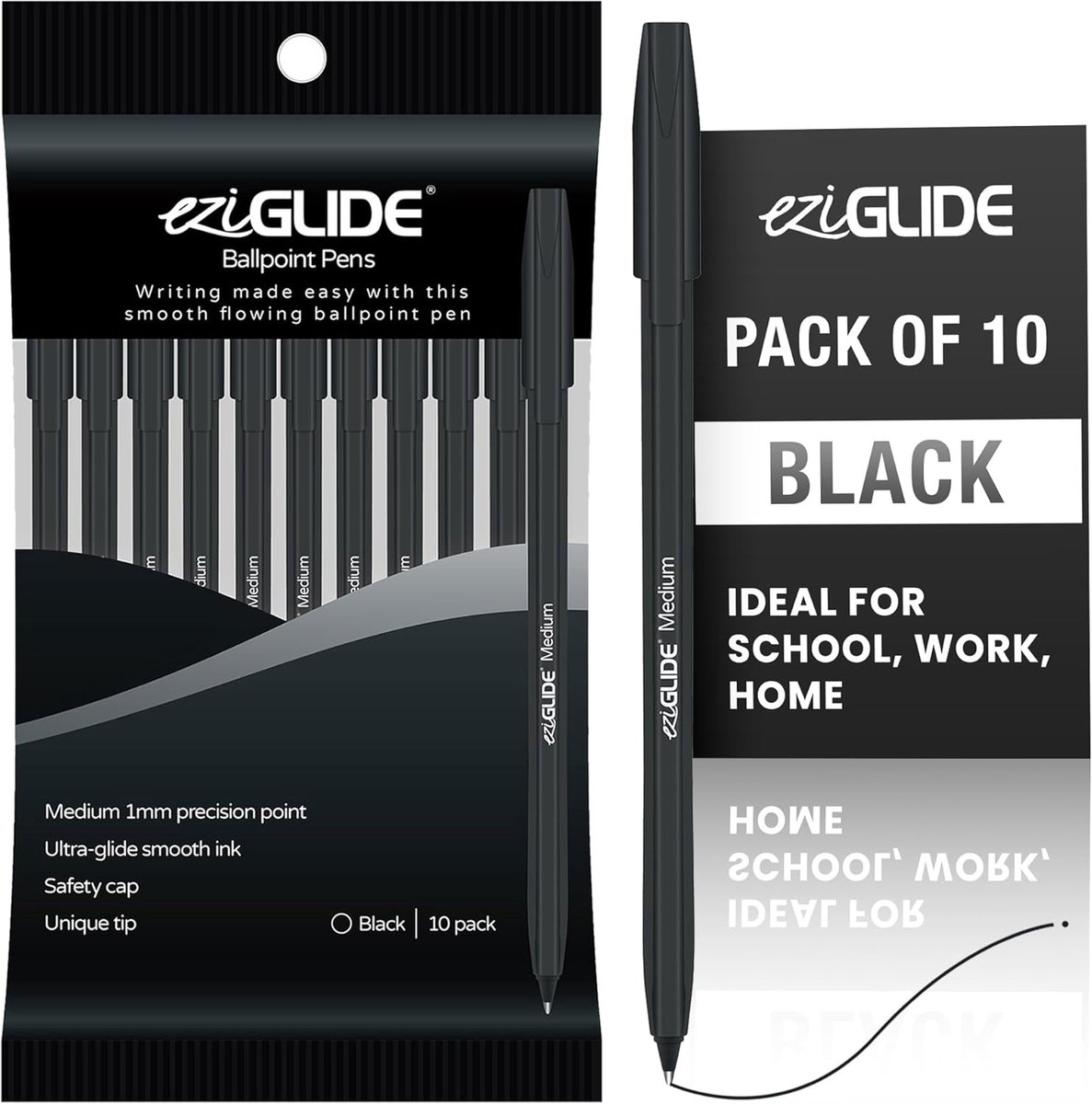 Balpen 1mm - multipack van 10 - soepel schrijfgemak - ideaal voor school of kantoor - ShopVlot