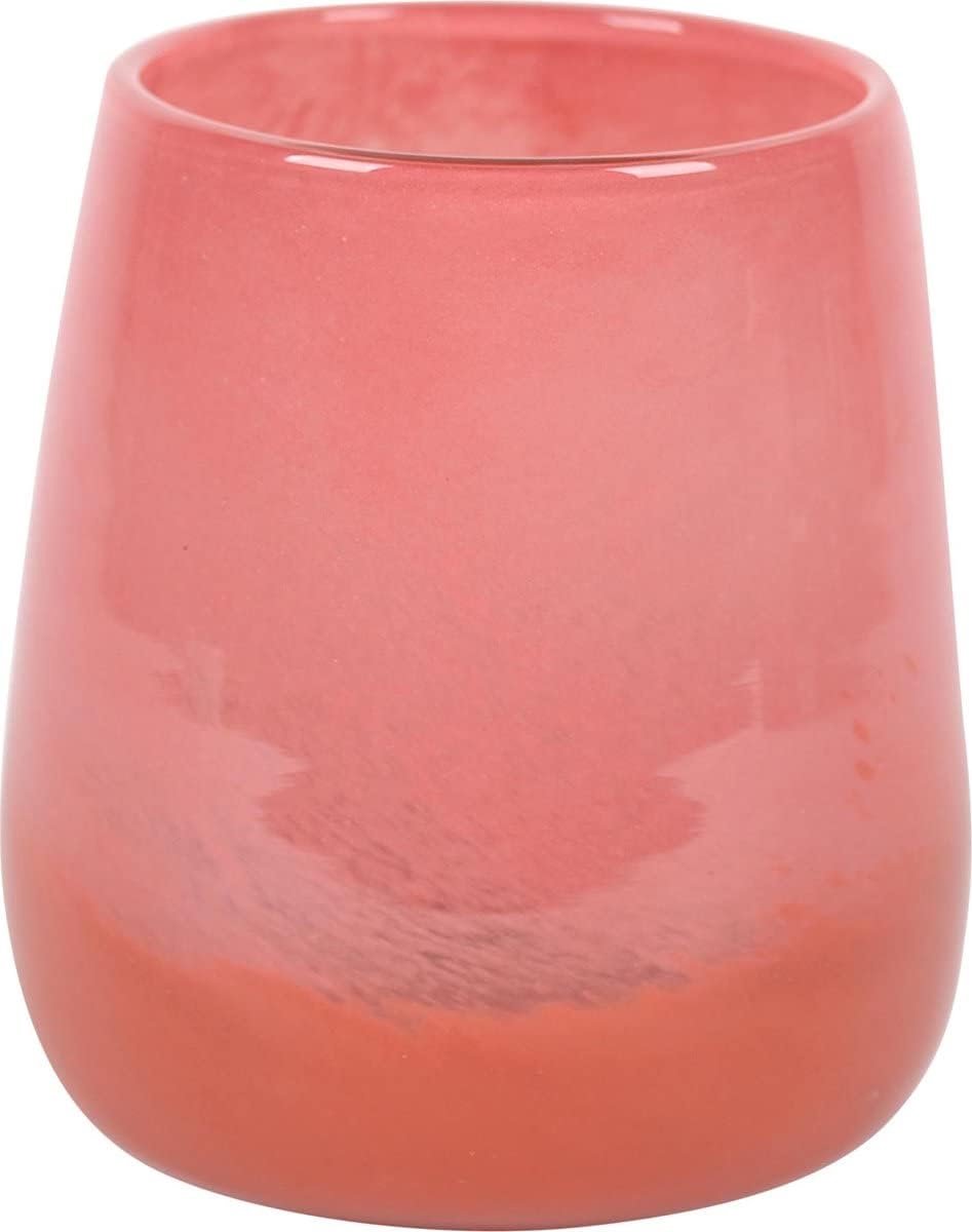 Vaas bloemenvaas glas 18,5 cm - rood - decoratief - perfect voor elke ruimte - SnelShoppen