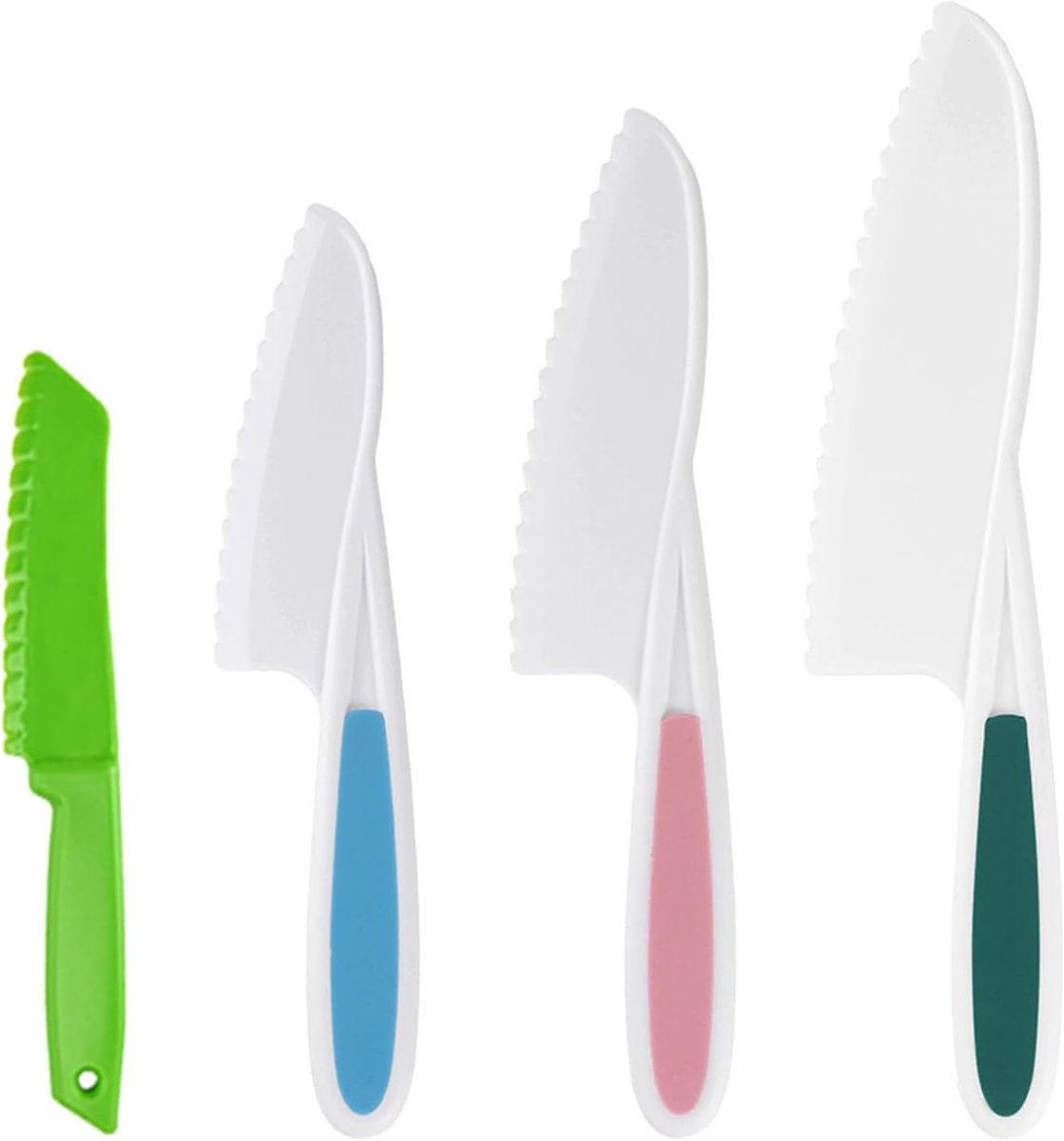 3-delige keukenmessenset, 1 stuk broodmes, mini-koksmessenset voor kinderen, klein getand mes, keukenkookgereedschapsset, veiligheidssnijset, keukengereedschap-accessoires