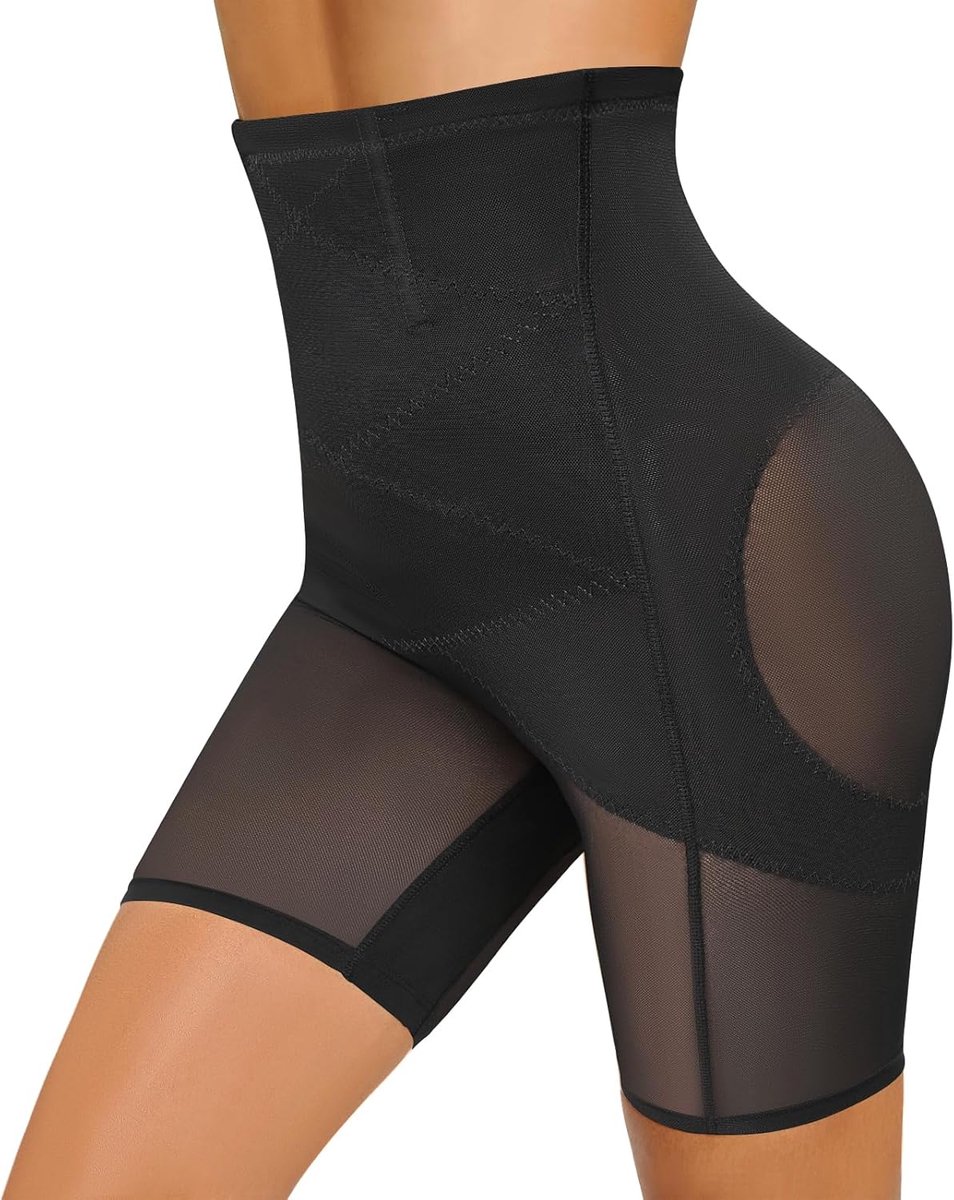 Compressiekousen voor dames, platte buik, vormende onderbroek, hoge taille, vormend ondergoed, shapewear, afslankshorts