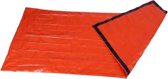 Nood Bivakzak - Survival Slaapzak - Buiten Overleven - Hoge Zichtbaarheid Oranje - 210 x 90 cm - Oranje — afbeelding 4