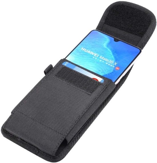 Belt Holster with Metal Clip and Card Holder voor Tecno Mobile Camon 15 Pro (2020) - Black — afbeelding 4