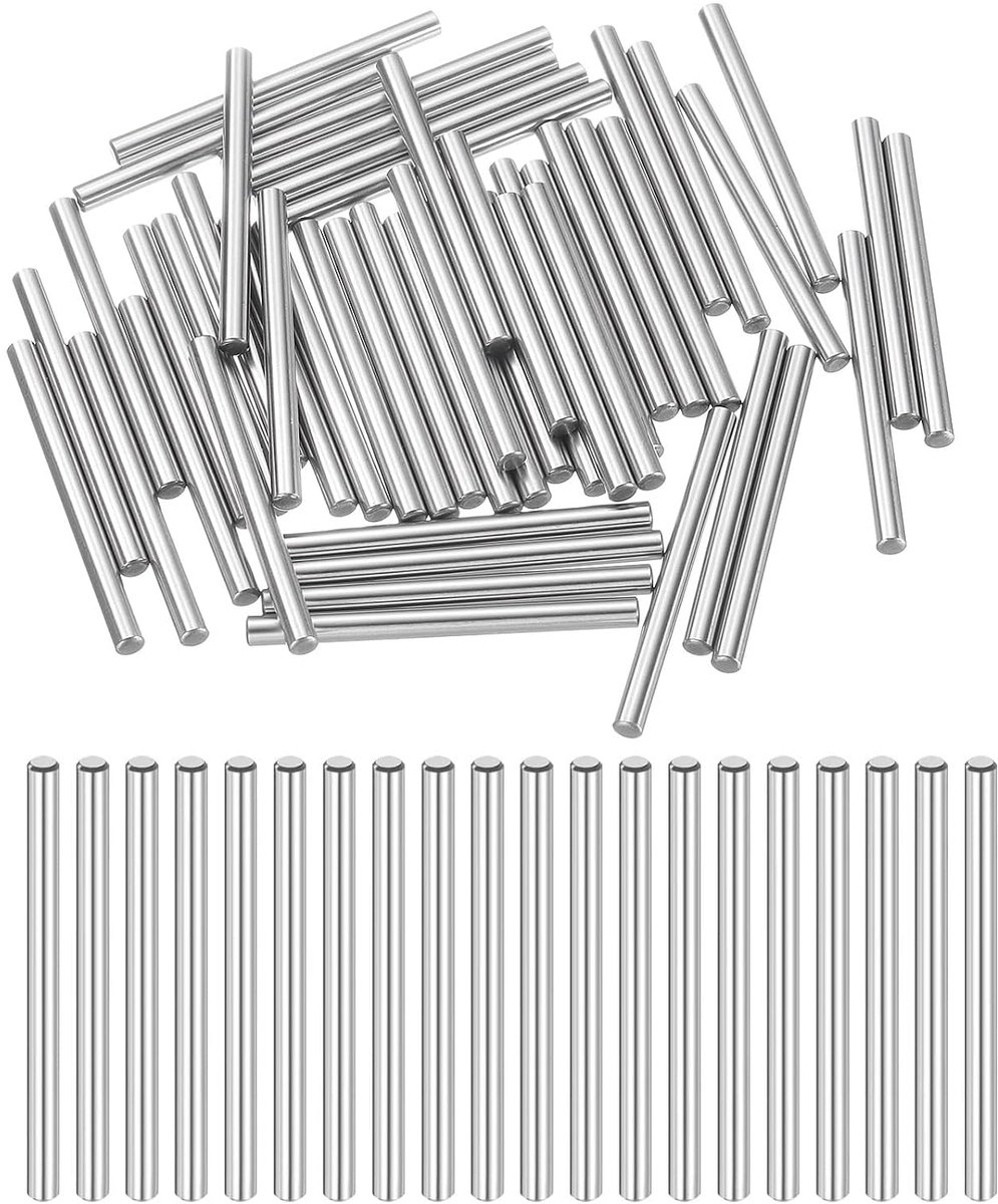 50 stuks 4 mm x 50 mm stiftpluggen lagerstaal cilindrische penpluggen planksteunpen penstang bevestigingselementen metalen plankpennen +/-0,02 mm diameter tolerantie zilvertint