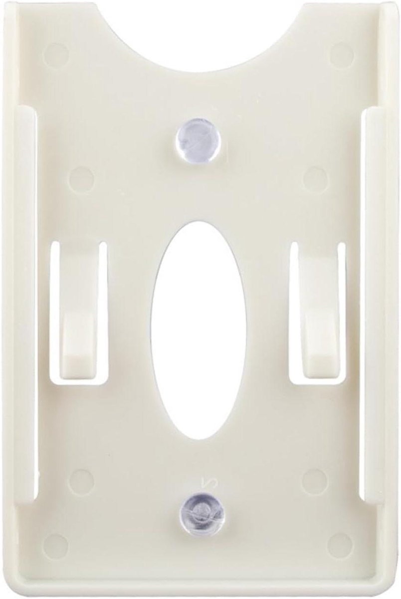 Parkeer Kaarthouder - Toegangspas Houder - Snel Kaarten Tonen - Sterke Zuignap Bevestiging - 90x60x6mm - Wit
