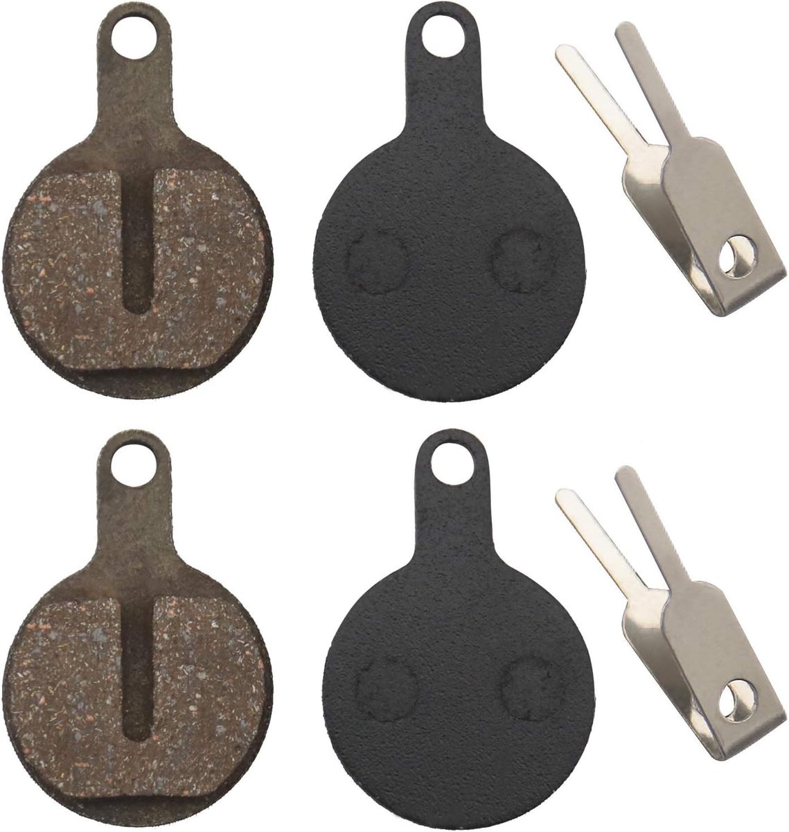 2 Paar Hars Semi Metallic Fiets Schijfrem Pads Met Veren & Bevestigende Clips Compatibel Met Tektro Novela Lyra L10 11 IOX