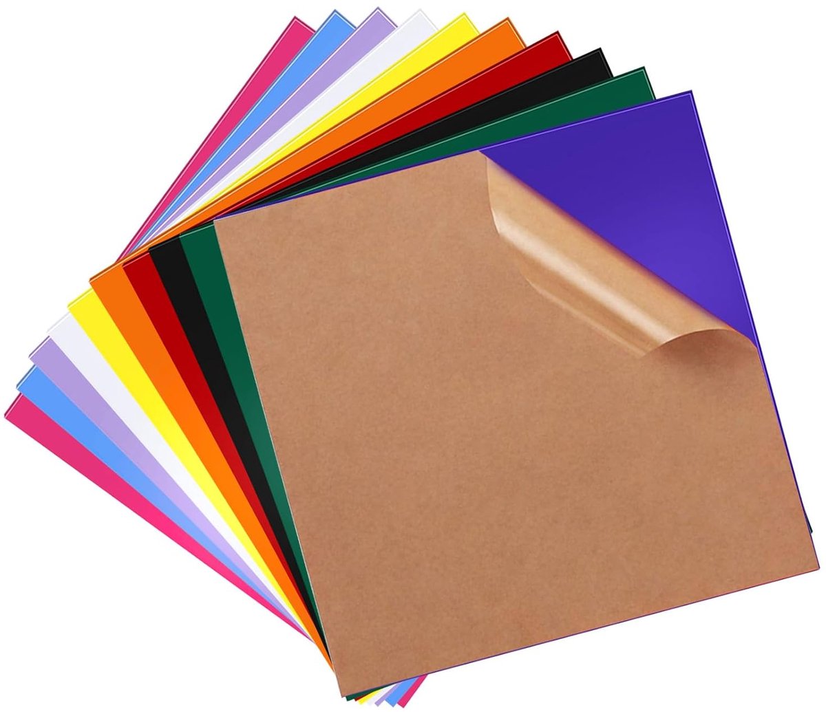 platen van acrylglas, 3 mm, kleurrijke kunststof platen voor lasersnijden, modelbouw, display en knutselprojecten (10 stuks, 30,5 x 30,5 cm)