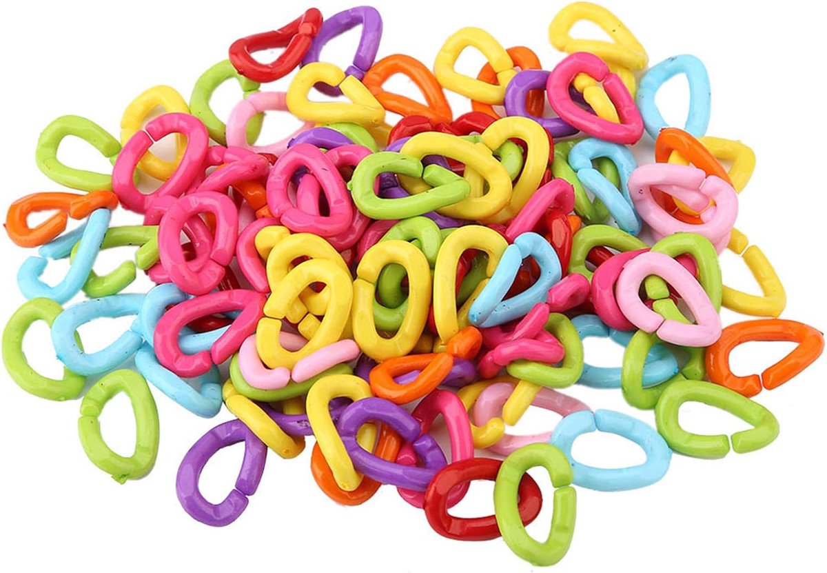 Chain Links, Plastic Chain Links Toys, Bird Toy Parts for Rat Small Pet