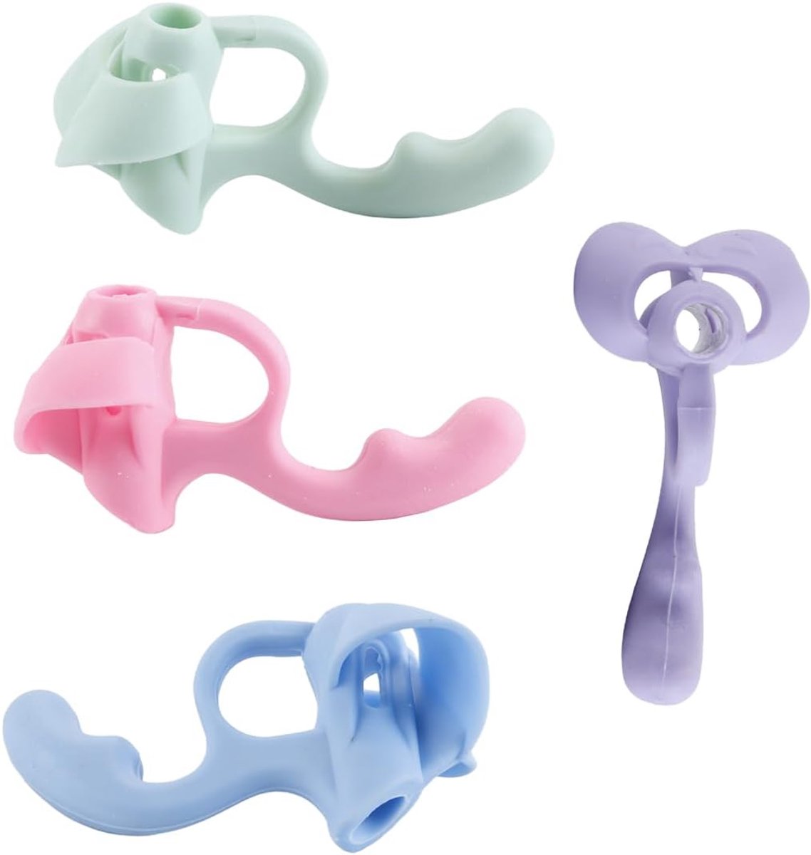 4 stuks potloodgrepen, schrijfhulpmiddel voor kleuters, schrijfcorrectoren ter verbetering van de grip en het comfort