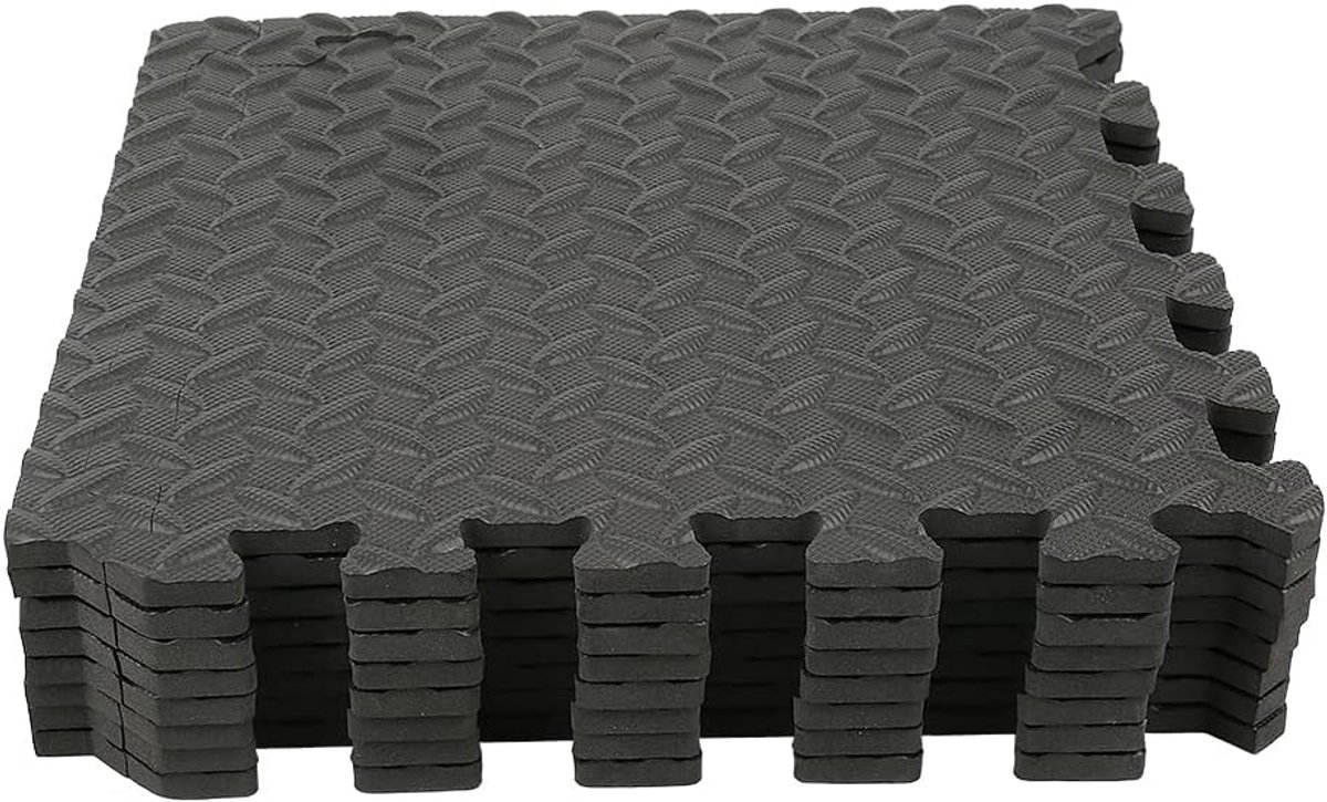 Sportmat voor fitnessstudio, BPA-vrije schuimrubberen tegels, sportmat, fitnessmat, antislip, voor sportschool, fitness, sportvloer, garage