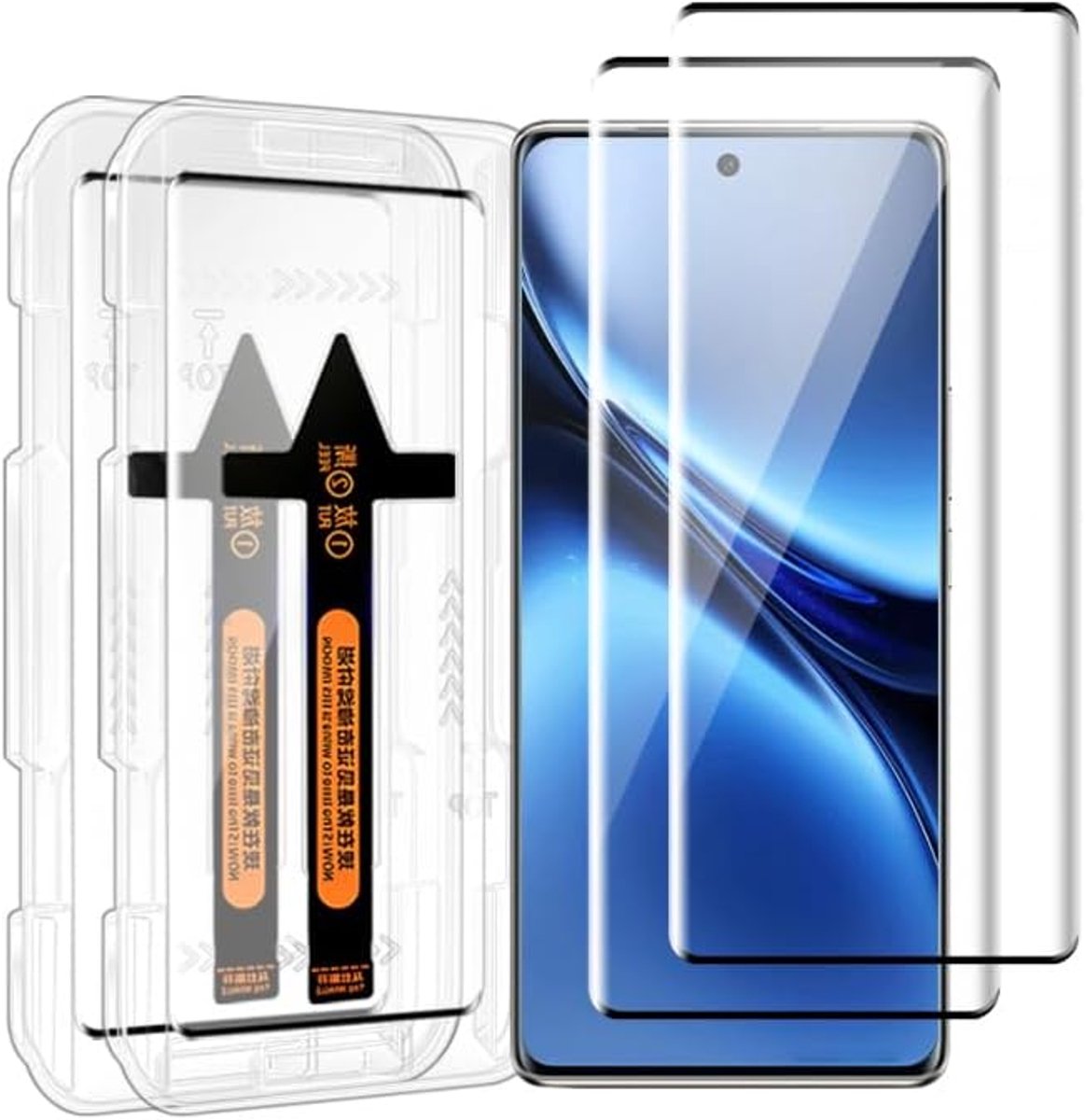 chejuza 2 stuks gehard glas voor Vivo X200 Pro, snelle installatie, gehard glas, transparant HD, hardheid 9H, compatibel