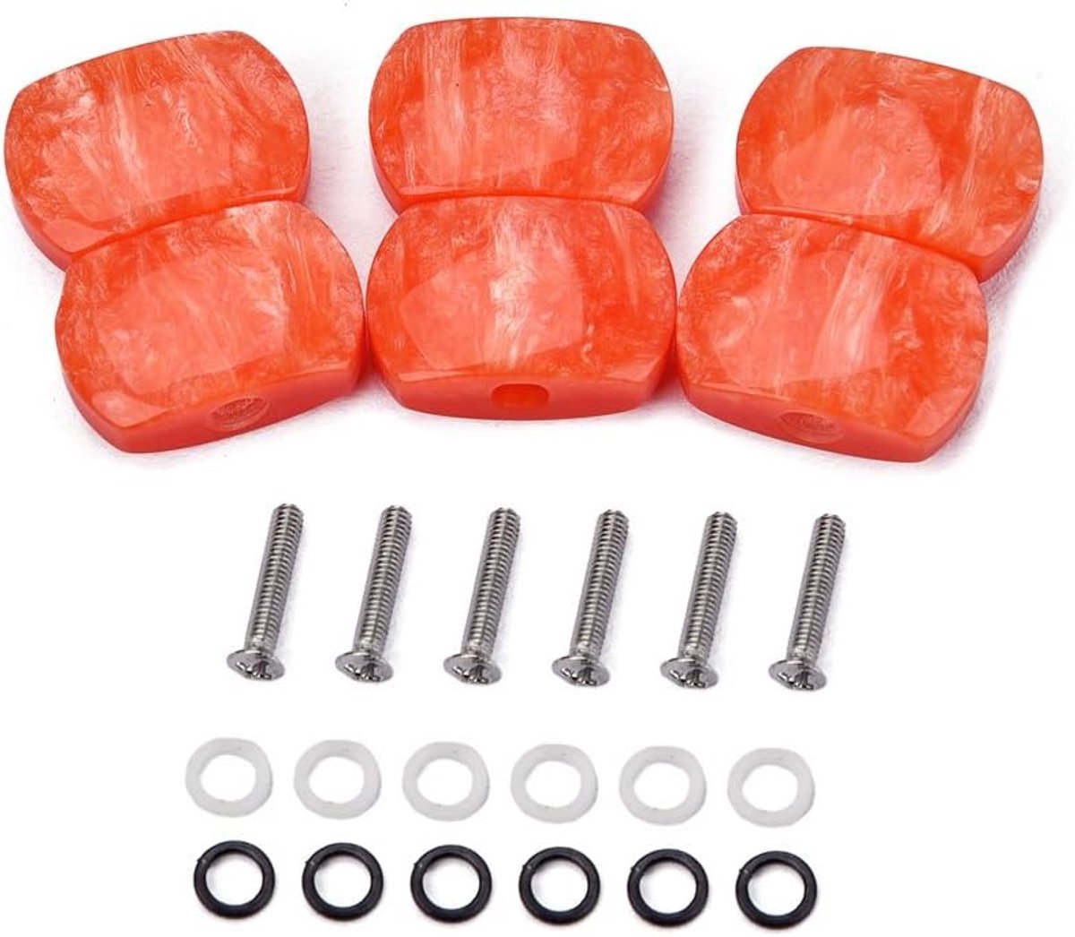 Gitaar Tuning Peg Tuners Machine Heads Knoppen Knoppen Handvat voor Gitaar Onderdelen Set van 6 Jade Rood