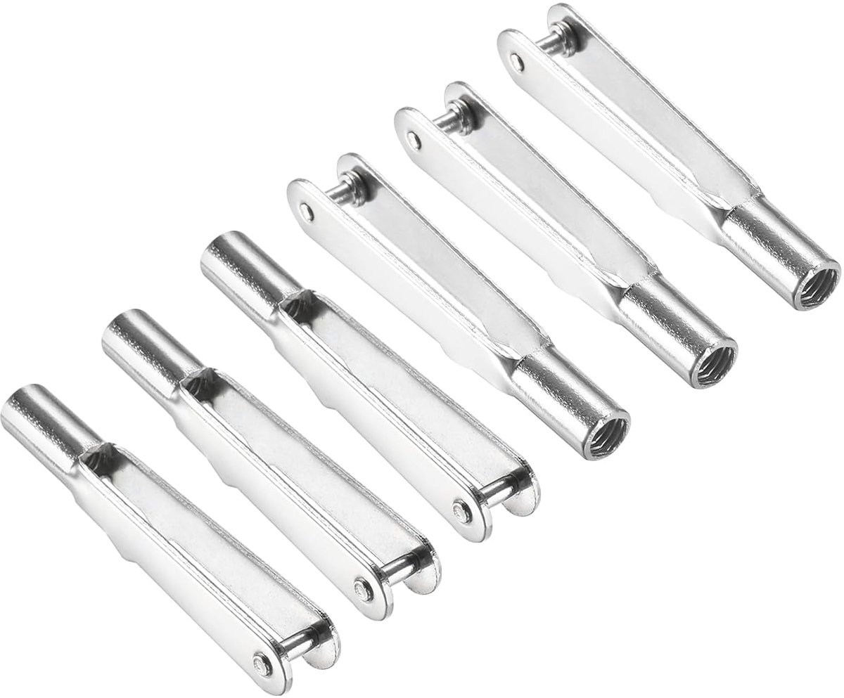 6 stuks metalen Clevis-snelverbindingen, M3-schroefdraad, stalen Clevis, zelfborgende clip, bevestigingsschommelingen voor RC-vliegtuig, autohelikopter, model reserveonderdelen, 3 mm x 30 mm