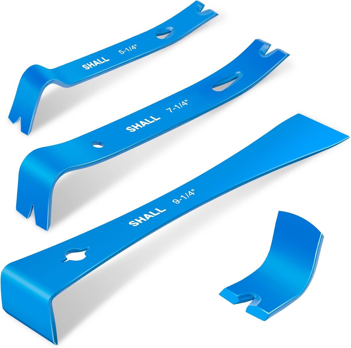 Pry Bar Set 3-delig - Mini Trim Pry Bar met Nageltrekker - Ideaal voor Houtbewerking - ShopVlot