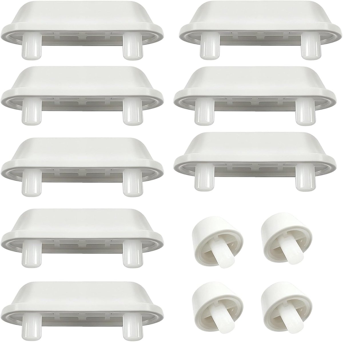 wc-brilbuffers 12 stuks - wit - antislip - geluidsisolatie en schokdemping - ShopVlot