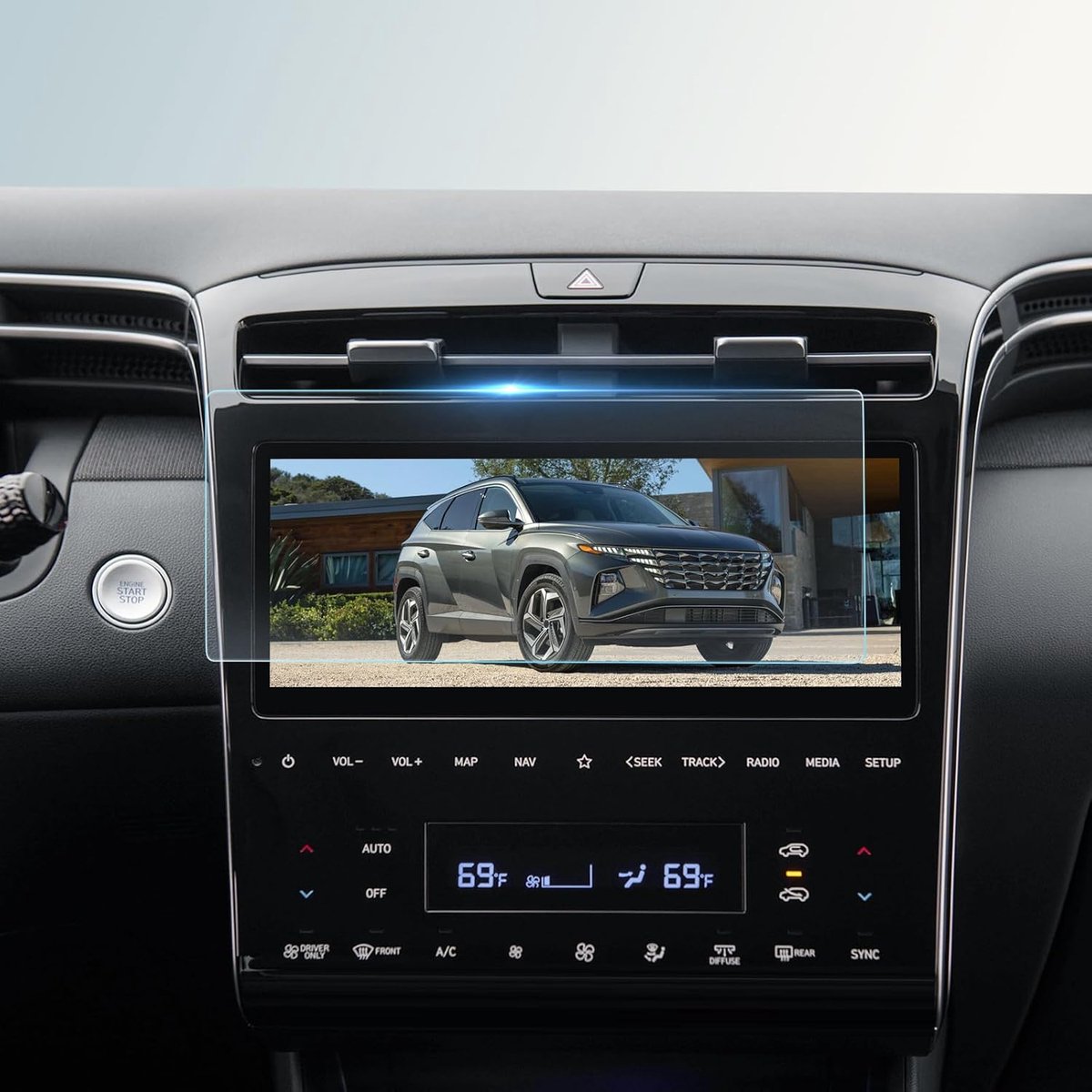 Screenprotector Hyundai Tucson NX4 2021-2024 - 10 inch - Matte - Anti-reflex en anti-vingerafdruk - ShopVlot