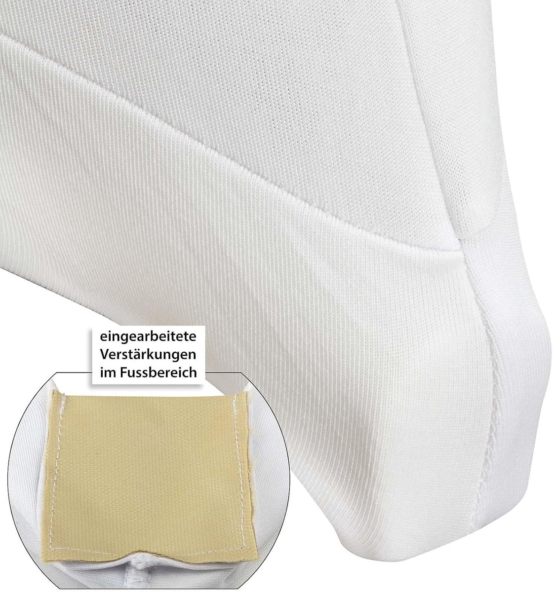 Stoelhoes stretch voor bistrotafel 60-80 cm - wit - rekbare kwaliteit - bescherm je tuinmeubels - ShopVlot