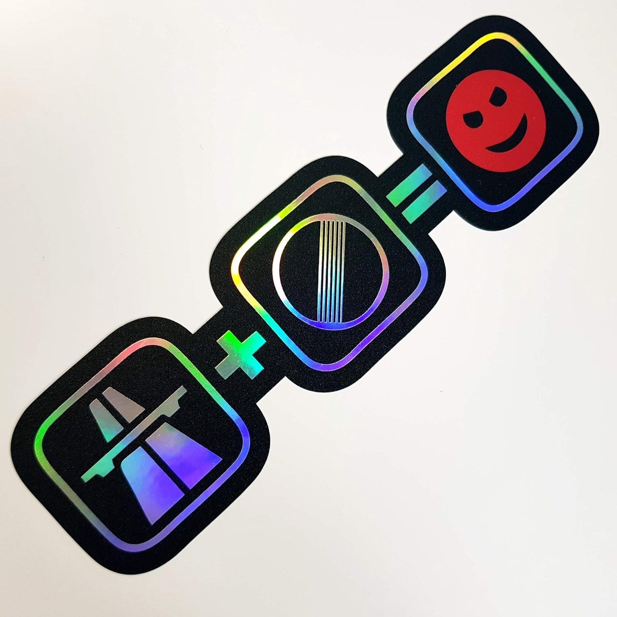 Auto sticker Highway Tempolimit Smiley 18 x 5 cm - Holografisch effect - Kleurverandering - Leuk voor auto of motor - ShopVlot