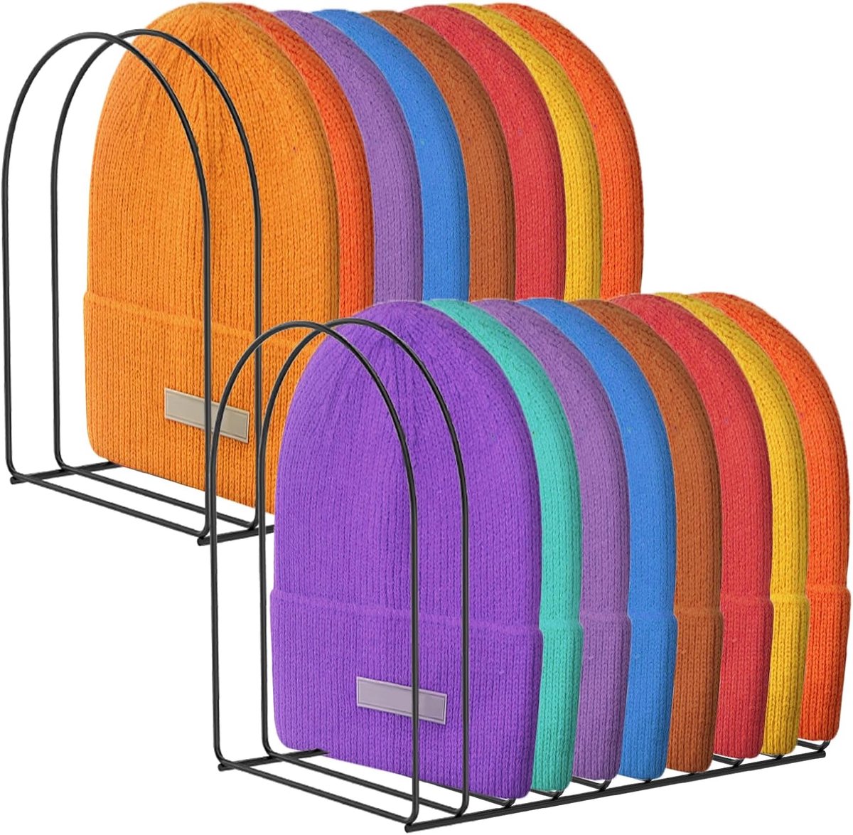 Hattendrager set van 2 - metalen standaard - herbruikbaar voor wolhats - ideaal voor opslag en presentatie - ShopVlot